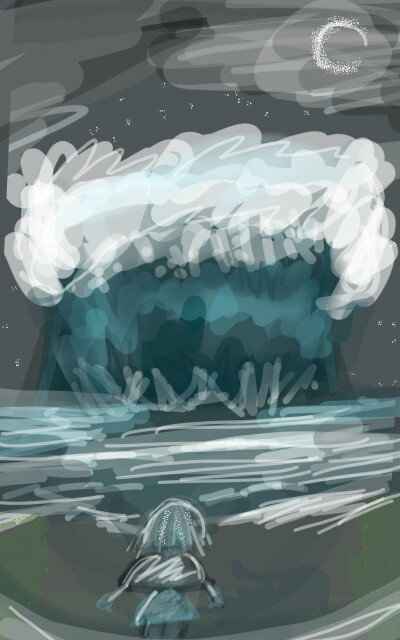 Gn from bc canada #Tsunami #sketch #mycrazymoment #dream weird tsunami dream I had... what's this doing on featured?