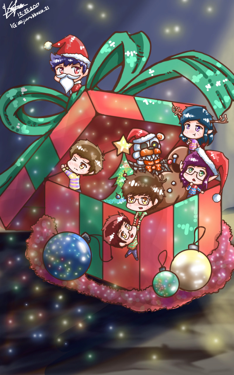 This night is sparkling don't you let it go ~~ (probably visit my best friend and hang out😍) #sketch #chibi #Potato #sonysketch #christmas #fridayswithsketch #myholidays