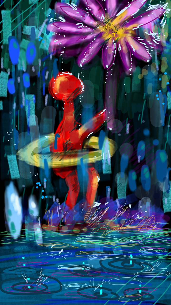 🤔hula hoop in the rain #abstractchallenge #fridayswithsketch