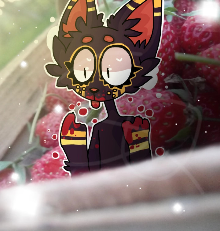 My new oc ! Her name will be.. strawberry ! ( Becuse why not x3 ) || #drawyourphoto  #photo #myoc #new #newoc #oc #strawberry #blood #fridayswithsketch  #sketch #sonysketch #challenge