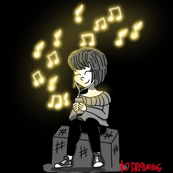 This is my drawing for #betterday #fridayswithsketch. Music make me feel better. 🎧🎶🎵