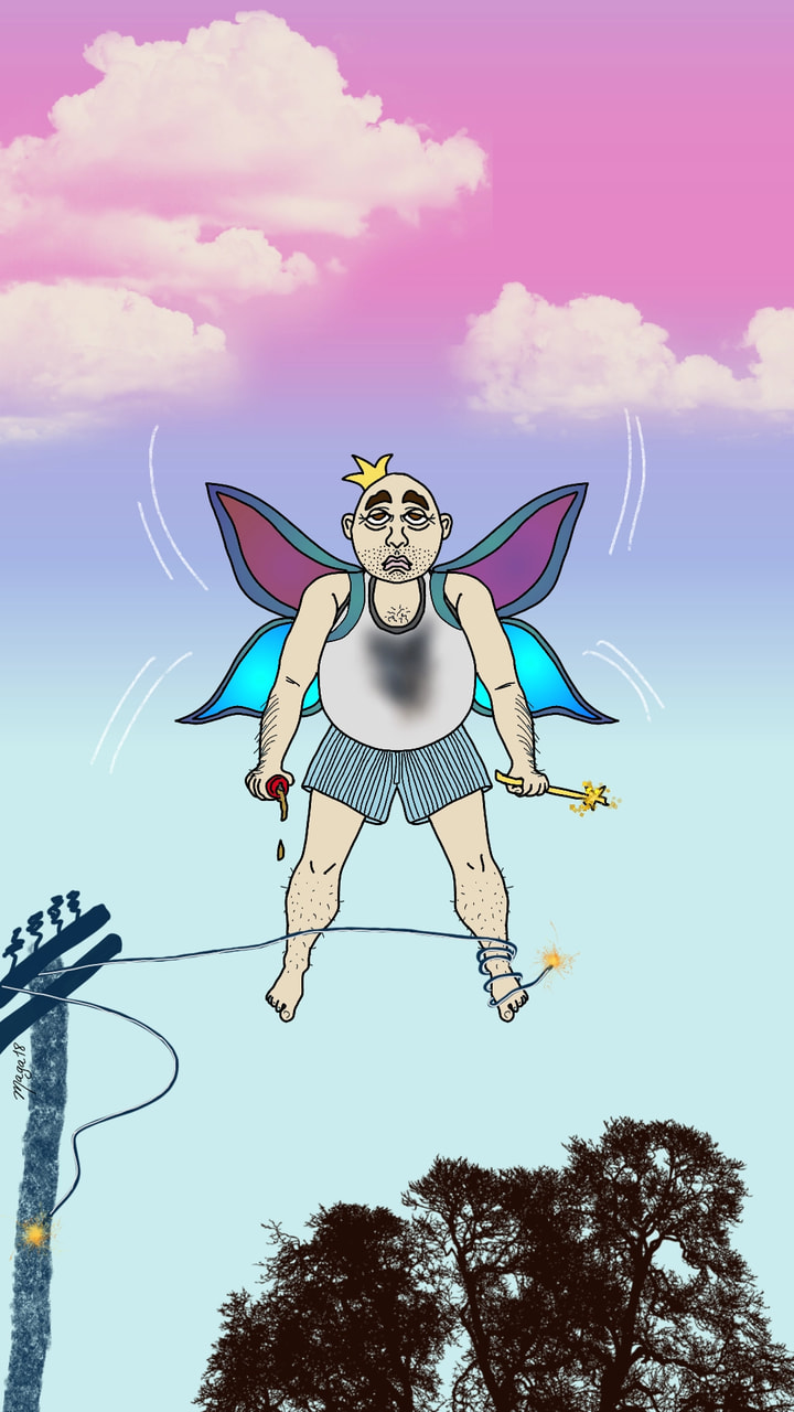 The hard life of a fairy... #minichallenge #Myfantasy #fairy #sonysketch