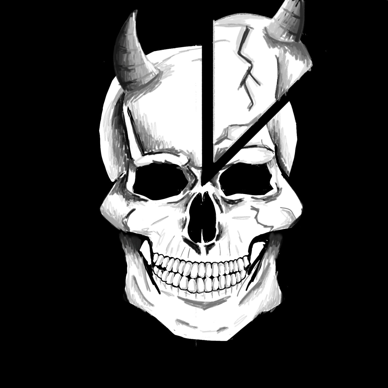 #inktober2018 #100PercentSketch #Day31 #Skull #Slice #halloween