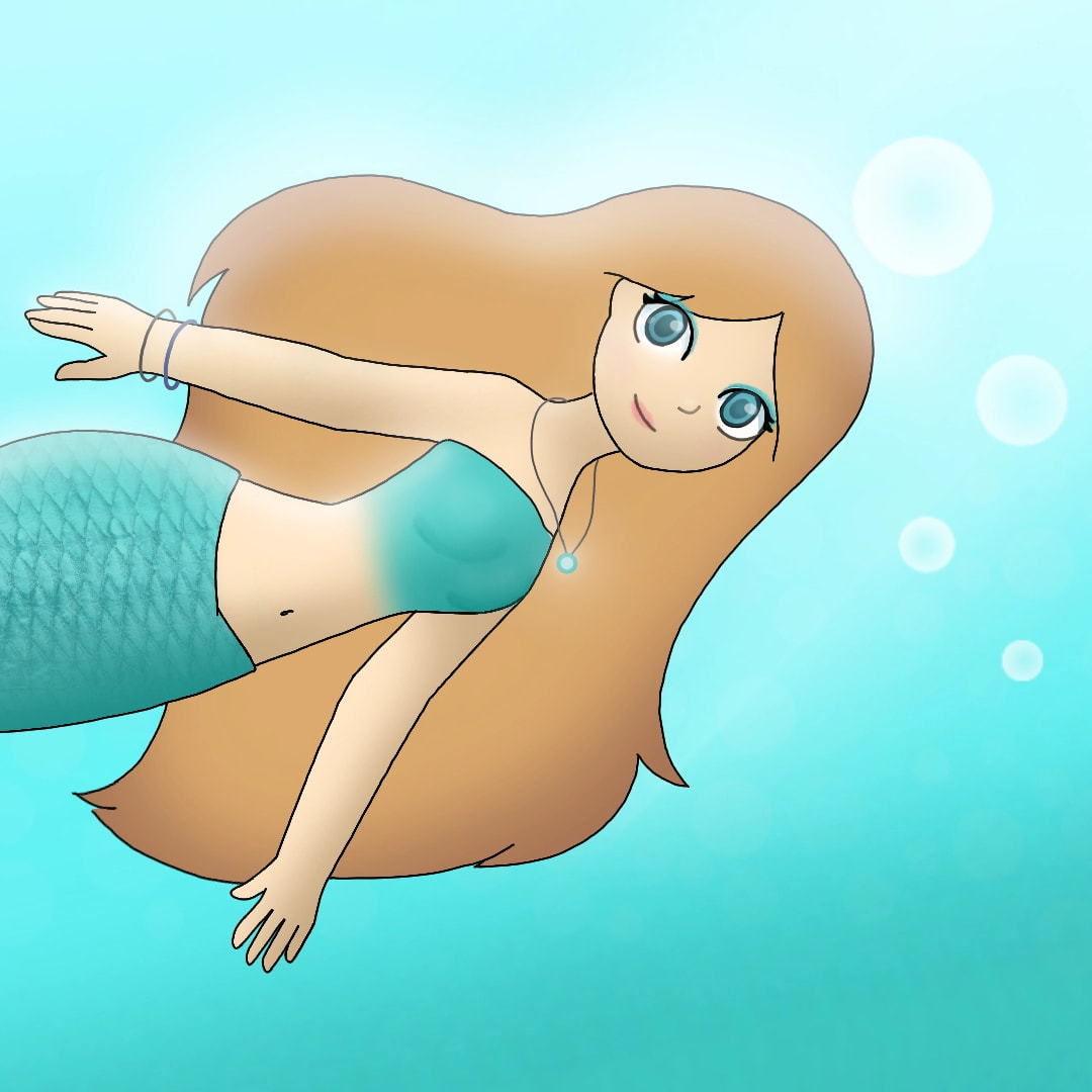 I'm A BIT proud of this one 😅 I could'nt draw mermaids before like that. (drawing 1/2)  #merMay #fridayswithsketch #Blue #sea (edit: allready 400+ likes Thank's SonySketch 😄)