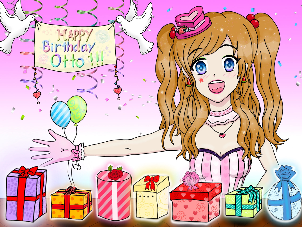 #ottosbirthday #erase i made a #collab for Otto to choose his present(s?)! Oof, that was a lot of work, but it was fun :D. Hope you like it! Choose one or more or all of them xD (for the base, go to my gallery)