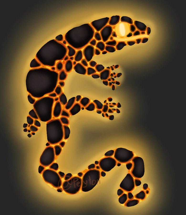 #fridayswithsketch #hotorcold  #lava #PerytonzStuff it's a lava-lizard that has some hot and cold parts.. ‪@sonysketch‬ edit: w0ah.  
edit: w0ah.. w0AH
edit: "w0aH!" intensifies*