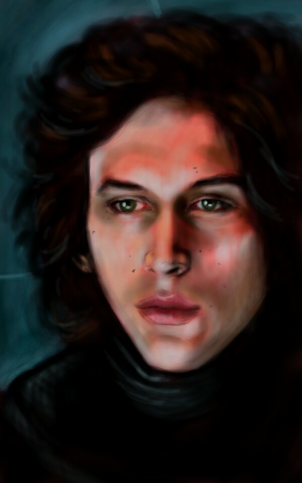 Adam Driver as Kylo Ren in Starwars the Force Awakens