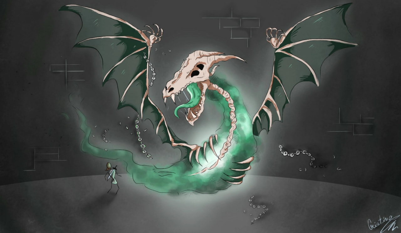 ‪@sonysketch‬ #gamechallenge #fridayswithsketch #dragon #undead #gothic My favourite game is Gothic II. I've always been obsessed with old RPG games like theese. The character I drew is the final boss, the Undead Dragon.