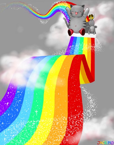 Dedication for Sony Sketch team for piece of good job, for help and being involved. Thank you :) #kittyinwellingtons #jackimo #rainbow #sketch