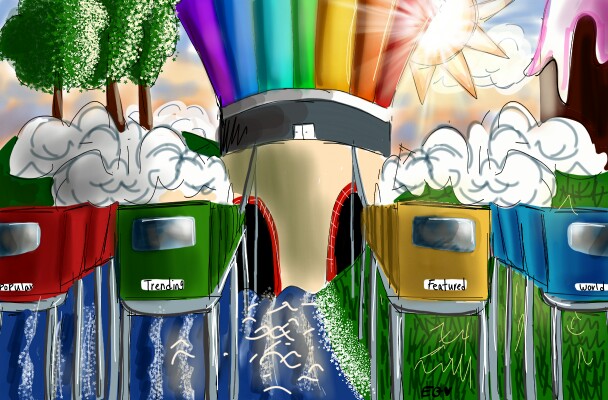 #4stepstoz4 #SketchWorld Iused metaphoric elements in my drawing to present the characteristics & components of the community!!) trains--->speed & achievement/ forests--->purity/railways--->base & strength/logo colors-->diveristy & renewal(Restincomments)
