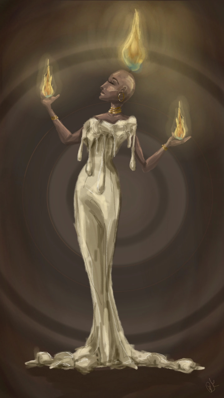 Candle as a CANDLE-WOMAN🔥🔥🔥 sounds like new super hero#myobject #myobjectchallenge #fridayswithsketch #sonysketch #fire #woman #candle