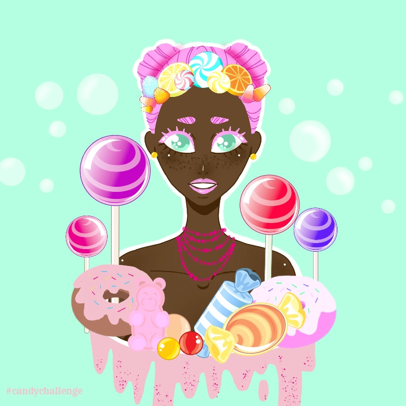 #mychallenge #candychallenge#fridayswithsketch🍭🍬💗