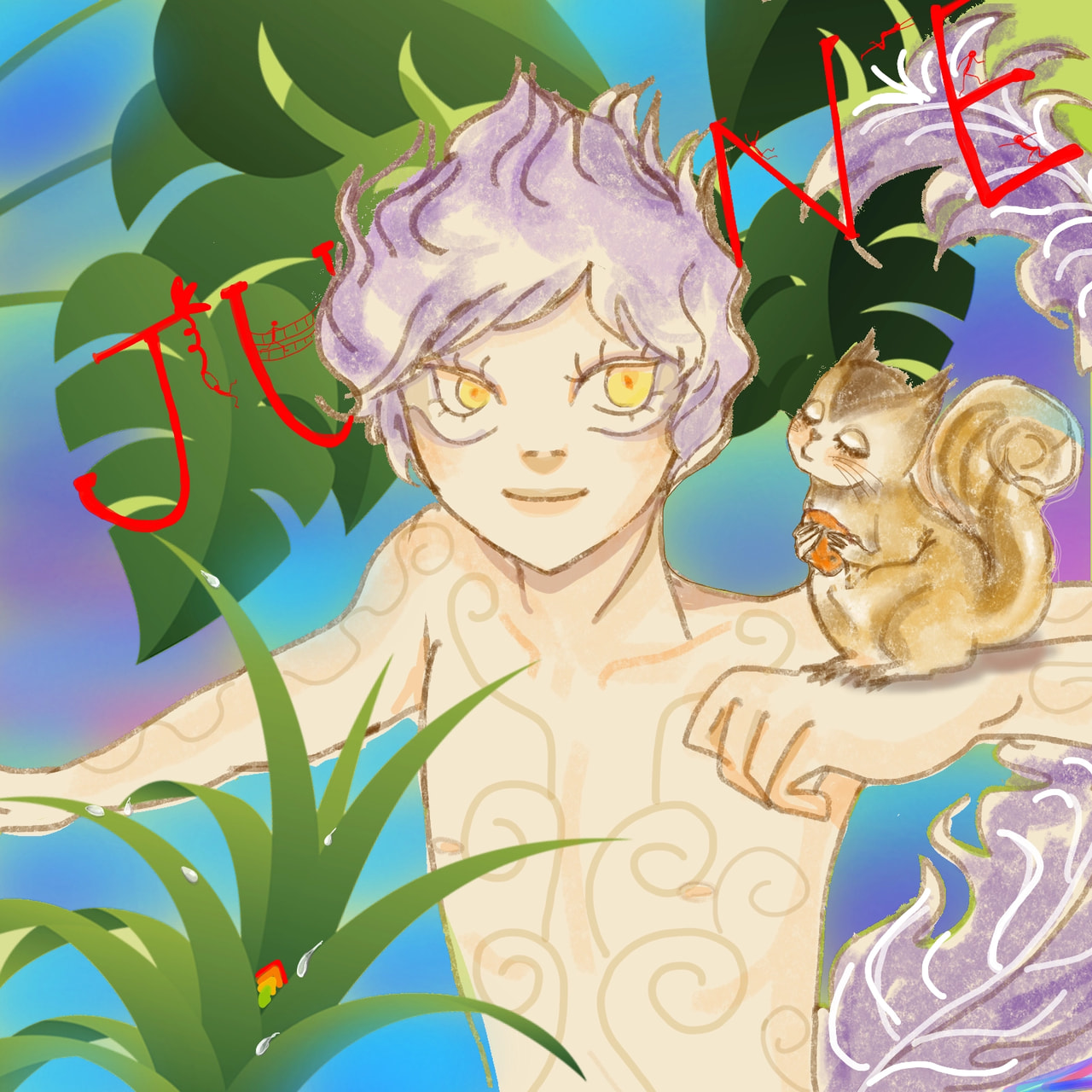 よく分からないお題ですがせっかく描いたので😅I was born in June😄 #myfantasy #minichallenge #sonysketch #june