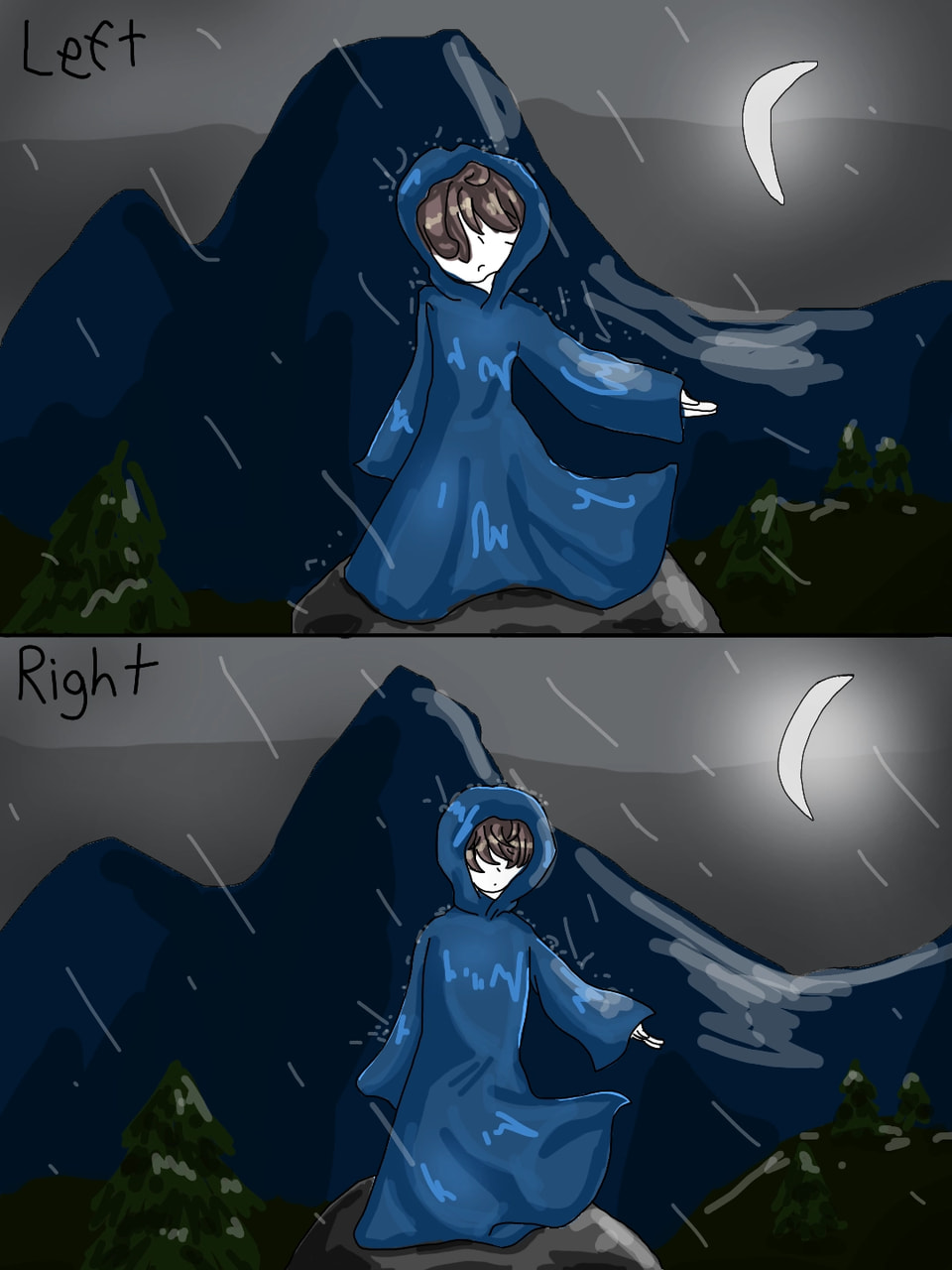 Sorry for taking a month long hiatus- school has been crazy lately ^^; Just a quick thing for FWS. #fridayswithsketch #leftandright #100PercentSketch #dark #night #vs #sketch