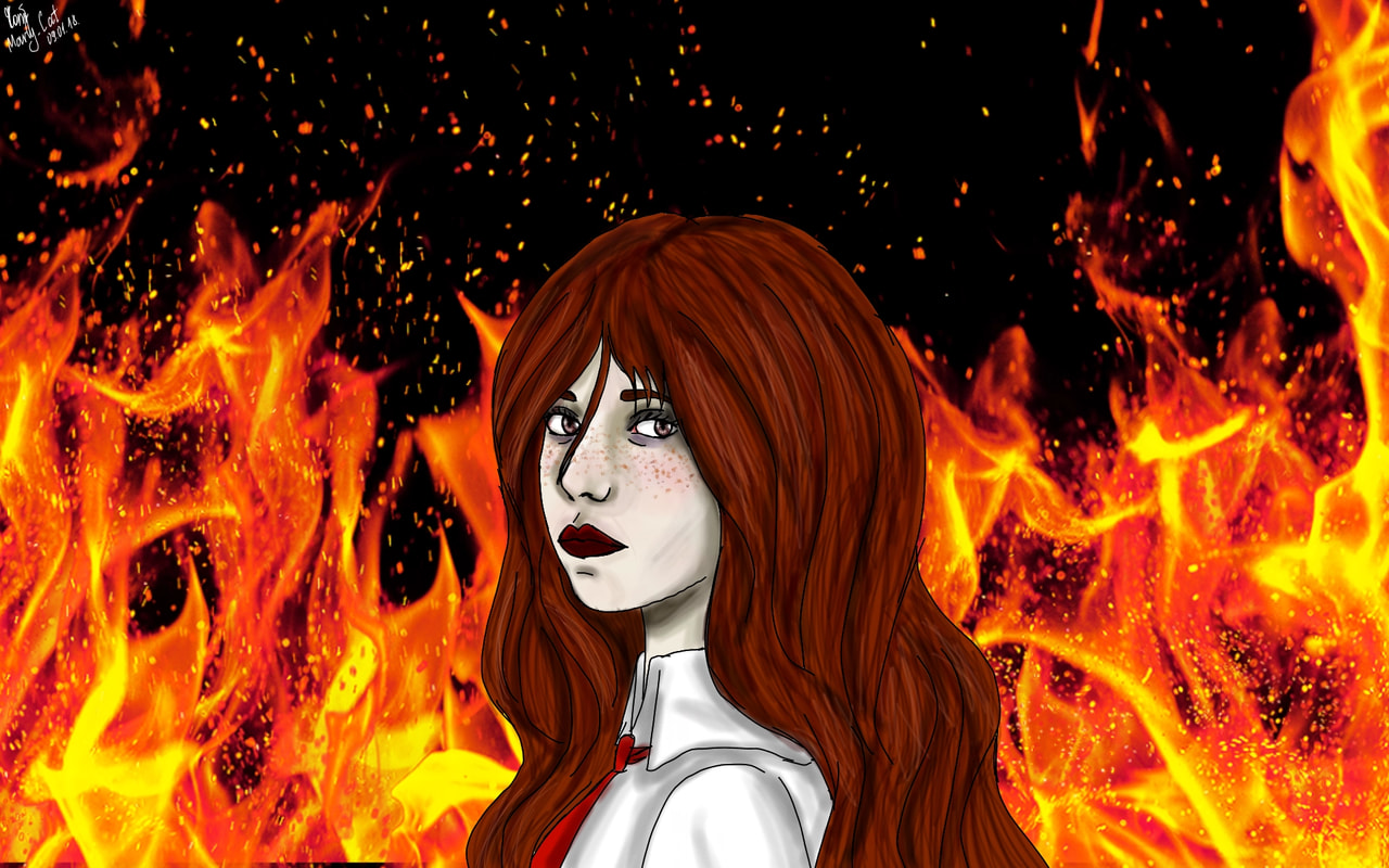 #art #OC #drawing #anime #animegirl #illustration #animedrawing #girl #myoc #draw #sonysketch #sketch #fire #MAGIC #portrait