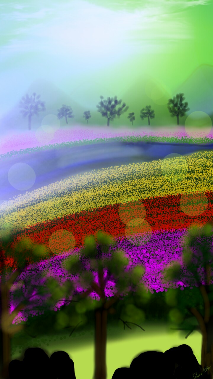 #Nature #Flower #field #mountain #place #river #imagination #googleplay #fridayswithsketch #green #tree