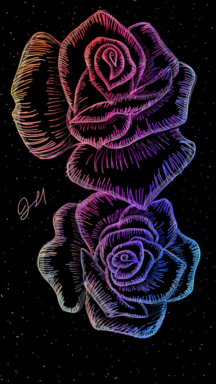 Colourful ❤ I think I'm going to try this technique out some more #roses #flowers #rainbow #colourful #erasertoolchallenge #erasertool #featured #popular