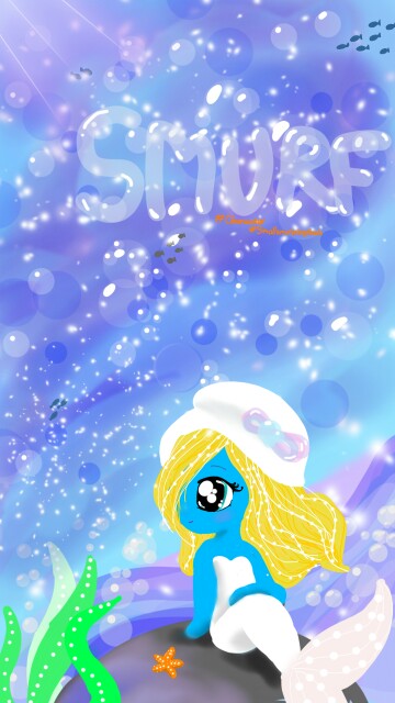 Smurfette's dream of a clean large body of water... and herself as a mermaid. I mean why not?   #CleanWater #TeamSmurfs #Smallsmurfsbiggoals #Sketch #SonySketch Help others who don't get clean water to make our world a better place!!