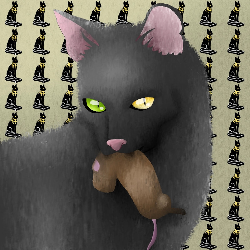 I was going to make a portrait of an actual human, but then I thought "nah, I'd totally be a cat in ancient Egypt" #fridayswithsketch #pastlife ‪@sonysketch‬