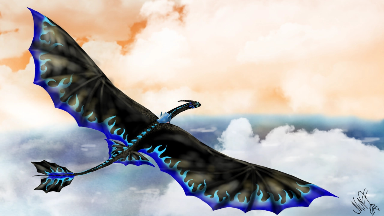 #HelpOtto Inspired by: Harry Styles-Sign of the Times #NightFury #fly#clouds #ocean #miniChallenge