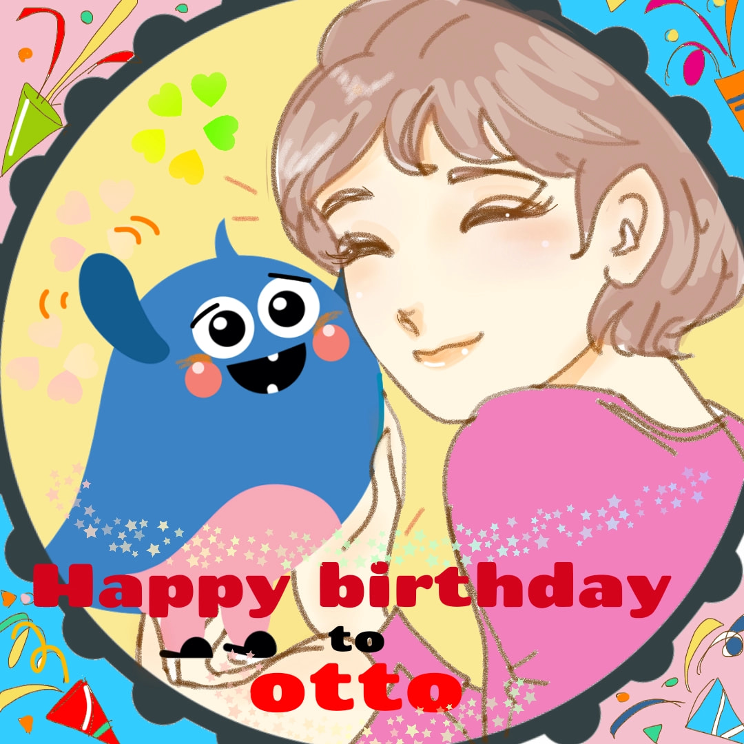 普段はotto描かないけどお誕生日ですものね😊 #otto #ottosbirthday #sonysketch