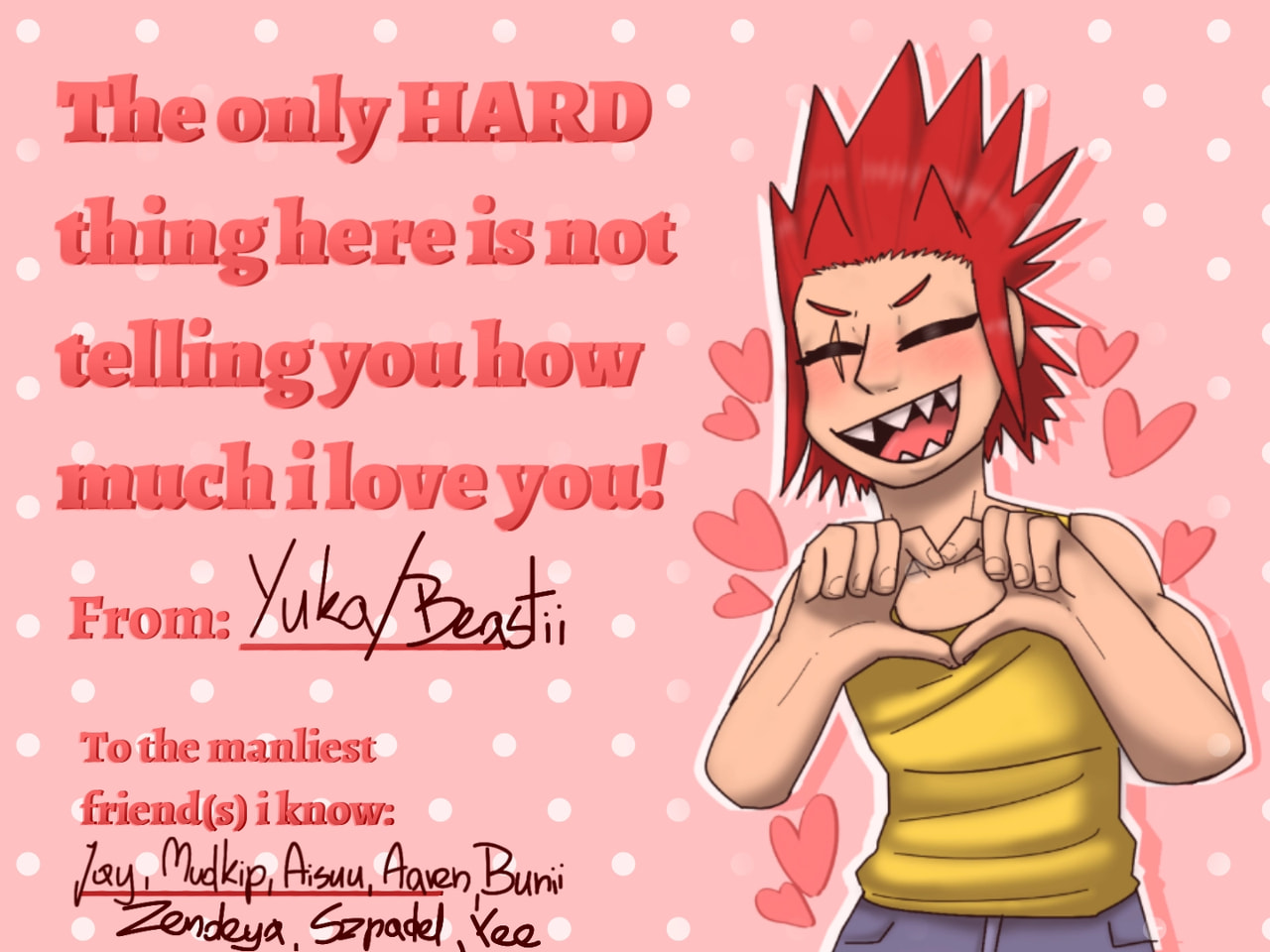 (tagging friends in comments) I love you guys so much ;;;w;;;; thanks for your support so far  ^^ // #valentinechallenge #fridayswithsketch #100PercentSketch // #bnha #mha #bokunoheroacademia #MyHeroAcademia #kirishima #KirishimaEijirou
