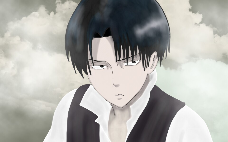 For‪@Helena_ev‬bc I'm inspired by your#Levi Hope u like it. Lines traced from OVA pic. All credits to author of SnK. I have only colored it#youinspireme#fridayswithsketch#ShingekinoKyojin#marikaaria#myfavcharacter#magift#MAft