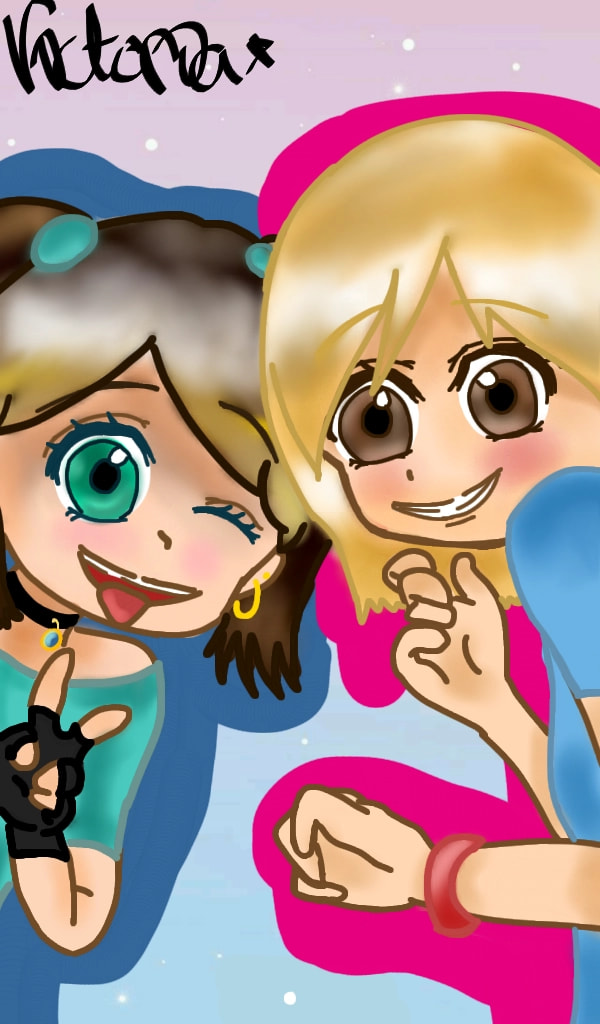 My BFF Zsófi and meee ‪@sonysketch‬ #myBFF  ٩( 'ω' )و we make the craziest squad ever😂😂 ((yeah i got blond stripes in my hair >:3