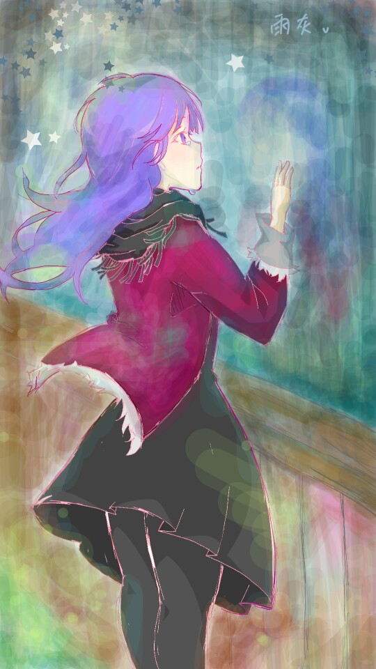 I tried to draw in another style. 