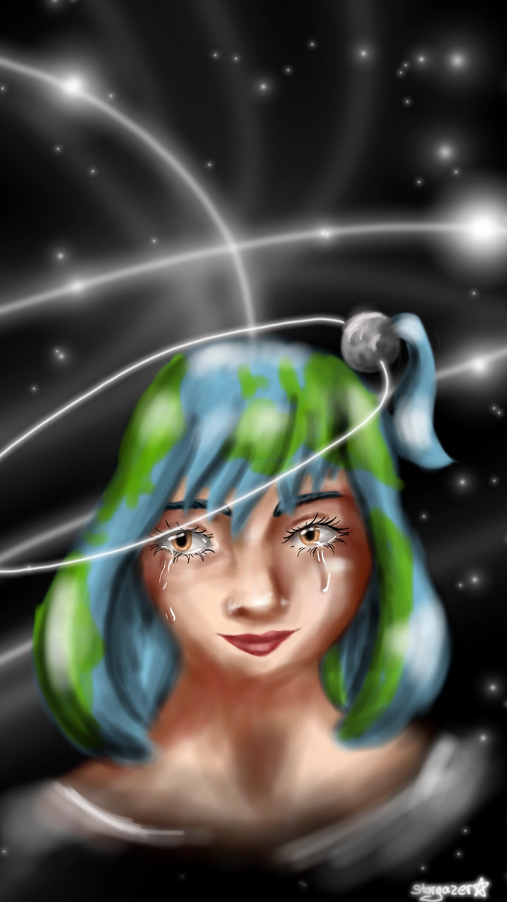 EARTH-CHAN!!!! #fridaywithsketch #myobject #Earth #EarthChan #universe #idk