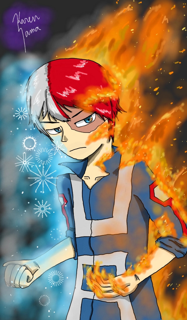 Finally a sketch abt anime 😂 so here is a sketch of Shouta Todoroki from 'boku no hero academia' #fridayswithsketch #mymanga #anime #fanart #karensama