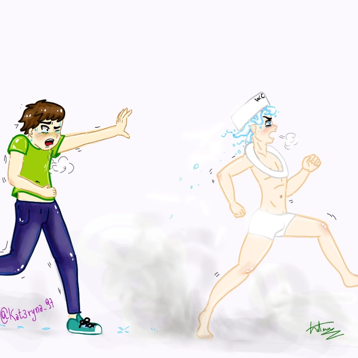 What if WC is a person? ...mhhhh...... loooool 😂  #fridayswithsketch #myobject #collaboration #collab #funny #anime #animestyle