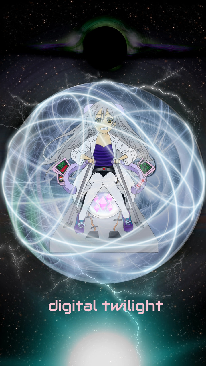 Eeeek!! Im traveling through the fourth dimension! :Time 😳 .... #fridayswithsketch #mytimetravel #digitaltwilight #anime #space #ilovescience #scifi