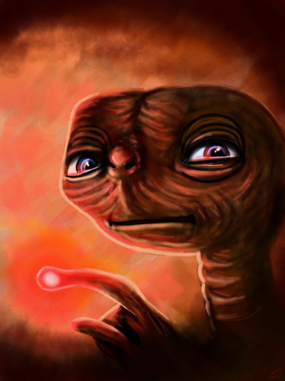 A classic👾🔥 #fridayswithsketch #myalien #ET #glow childhood memories...