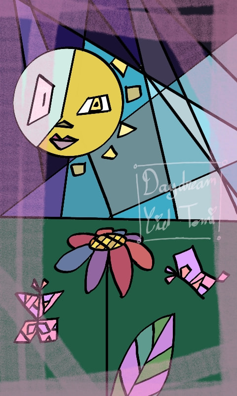 #fridayswithsketch  #mypicasso  i know that the pink lines i drew in the edges arent the picasso style but i like them.... XD ‪@sonysketch‬