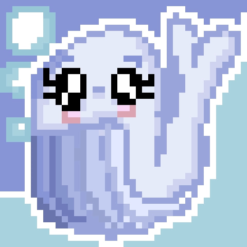 Hola!!! Aca una ballena pixeleada kawaii :3 #pixelart #inktober2018