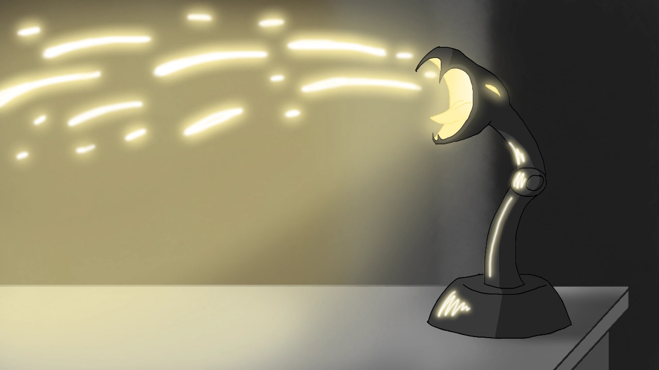 I hate my sister's table lamp.💡It's allways in the corner of my eye spitting light into my sight like a snake🐍 #fridayswithsketch #fusionchallenge #light #Lamp #snake