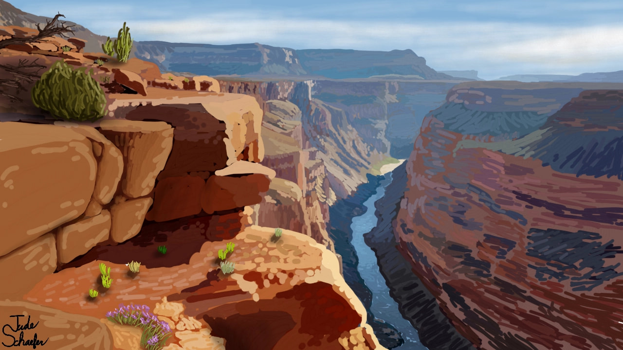Im from the USA and here is a sketch of the Grand Canyon! I havent been to the Grand Canyon, but I know its awesome! Maybe I will see it one day#mycountry#gigantic#mycountry#fridayswithsketch#Inktober2017#inktober‪@sonysketch‬