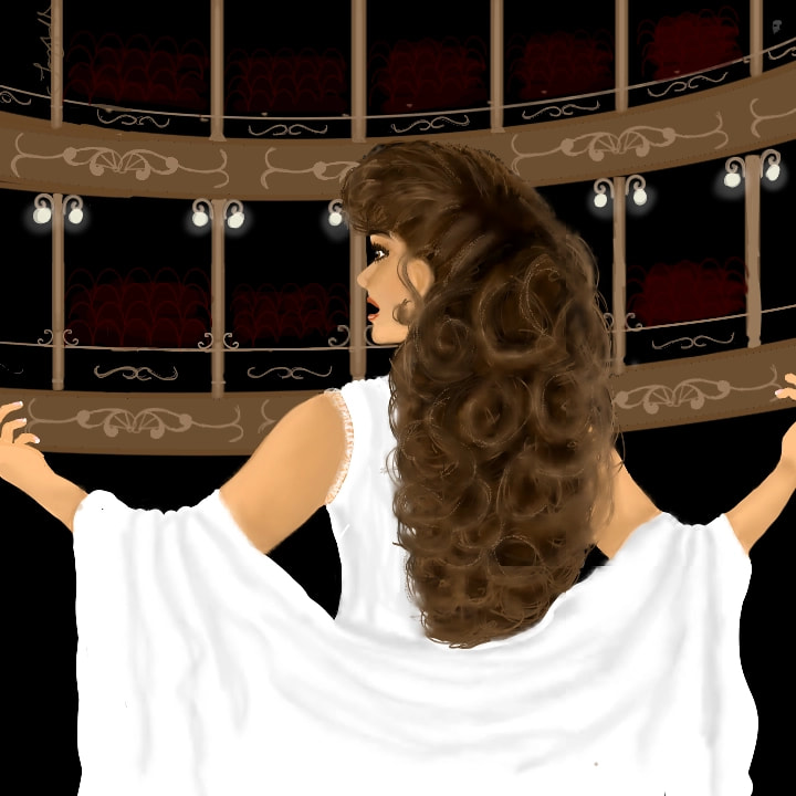 ‪@SecurityPuppet10‬ per your request - for Christine from Phantom of the Opera... Is she singing to an empty concert hall? Or is she being watched?? Hmmmm? #gift #inktober #Inktober2018 #phantom #opera #performance #tammyfeatured