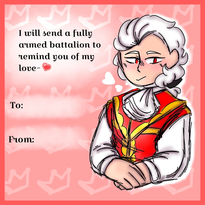 My Valentine card for the #valentinechallenge 👌 [[#hamilton #KingGeorgeiii #DancingMadman]]