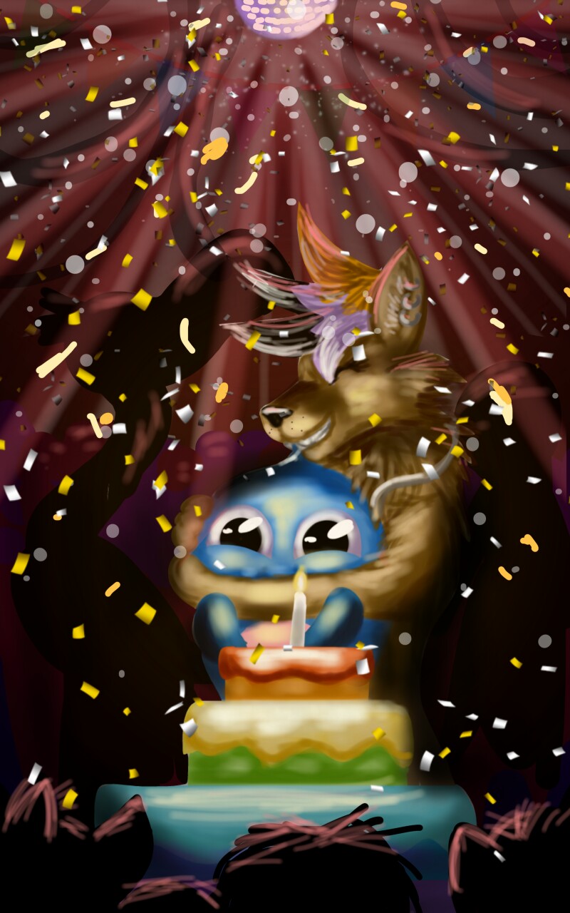 After coming in the building Otto was suprised by a birthday party just for him, everyone wanted ti give him a hug!! The only problem is that we maybe won't have enough cake for everyone :c#meandotto #sketchworld #4stepstoz4 #sonysketch