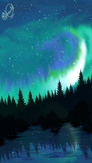Ive never seen northern lights in real. One day I will. #mydreamvacation  #northernlights #lake #scenery #sketchteam 🙆#fridayswithsketch