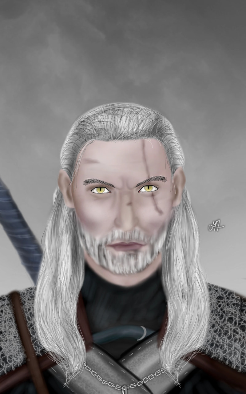 Done! #Witcher from the novels by Andrzej Sapkowski. In the TV series, Michał Żebrowski played him. #MarikaAria #myfavcelebrity #myfavgame #fridayswithsketch #MAreal #geralt #realistic #MAft