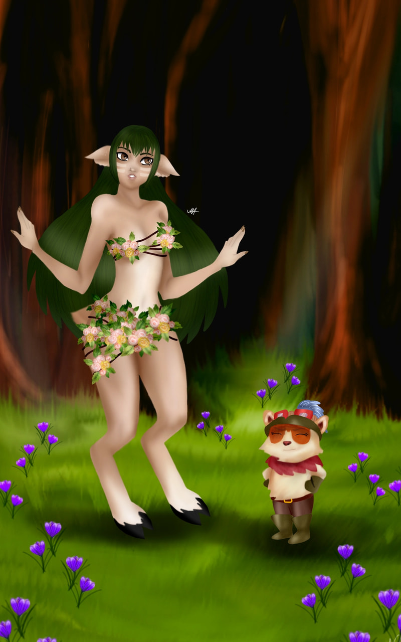 For ‪@LittleOwl‬ #marikaaria #magift #LOwlOc #teemo #leagueoflegends #fridayswithsketch #springchallenge #faun #maft