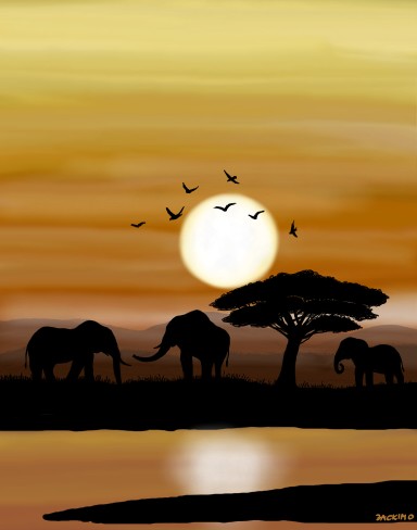 Africa. Inspirated by song Bobby McFerrin - Wailers.