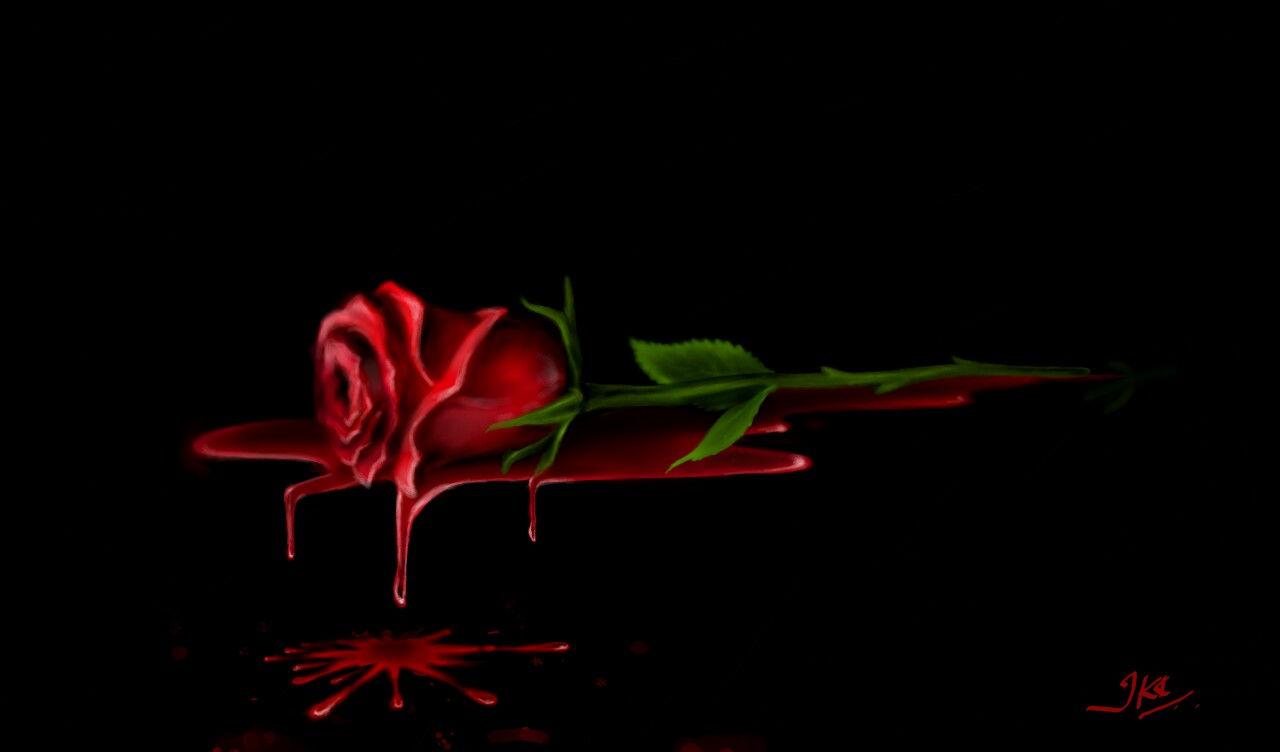 Red rose thorns hurt a lot!😩