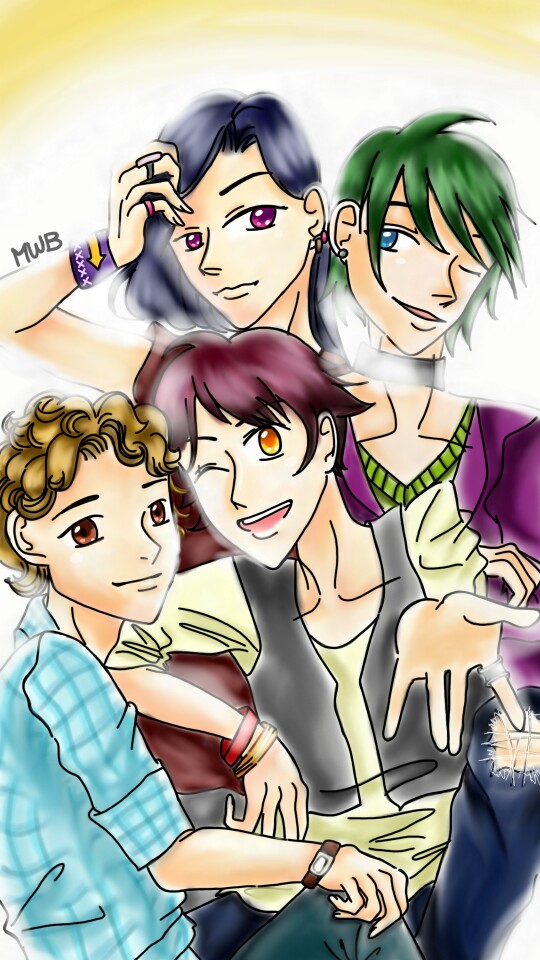 Their hair colours reminds me of the anime Amnesia😂.  For some reason the green guy looks like Joker(that guy in Suicide Squad)😂.  #guys #light