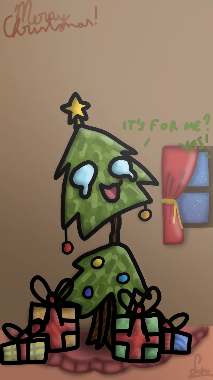Happy Christmas guys!!! 😁#wintercreature #christmastree #OC