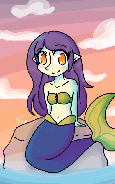 I dunno why but I really wanted to draw a mermaid for #dailydecember #sketchpalette