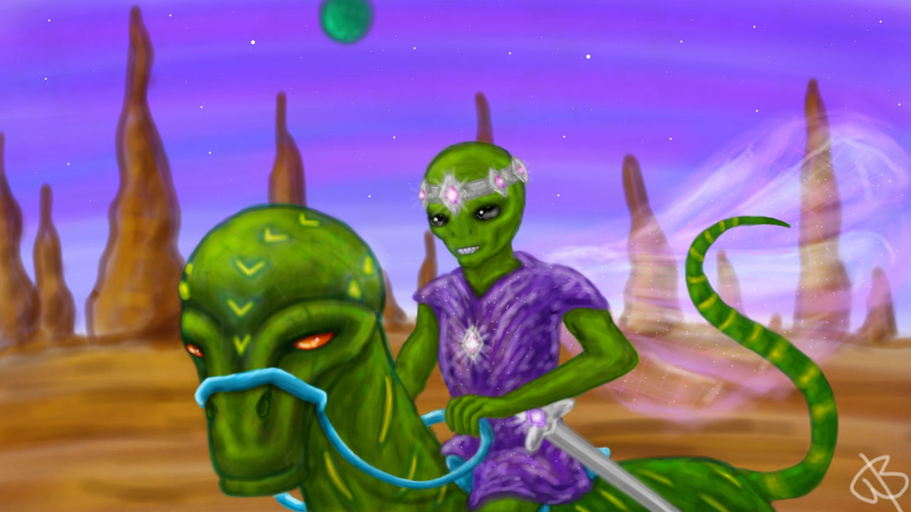 Fighting for alien-rights #alien #myhero #fridayswithsketch (alien)#princess  (alien)#horse  #planet #crystal #purple #green #space #nowordsforthis